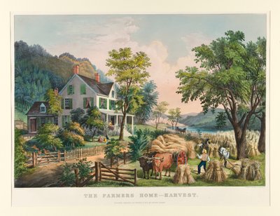 A gazdák otthona – Szüret alkotó: Currier and Ives