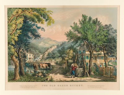 Az öreg tölgyfa vödör alkotó: Currier and Ives
