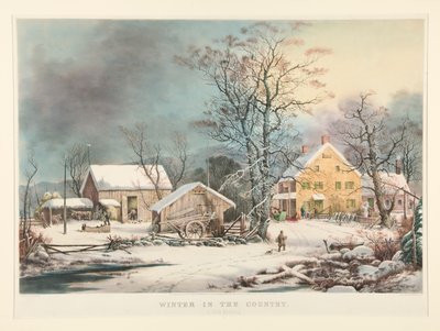 Tél a vidéken./ Egy hideg reggel alkotó: Currier and Ives