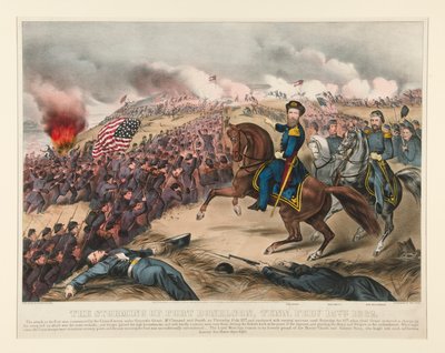 Fort Donelson megrohanása, Tenn. 1862. február 15 alkotó: Currier and Ives