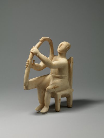 Márvány ülő hárfajátékos, i.e. 2800-2700 (üveggolyó) alkotó: Cycladic Cycladic