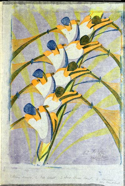 A nyolc, 1930 körül (linómetszet) alkotó: Cyril Edward Power