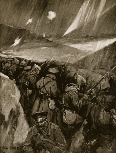 Adrianopolyt ostromló bolgárok, 1912-13 alkotó: Cyrus Cuneo