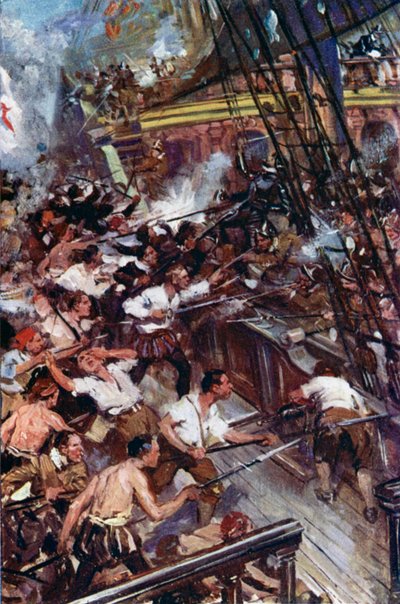Illusztráció a Westward Ho! alkotó: Cyrus Cuneo