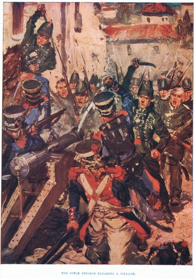 A Lövészdandár egy falut megtisztít, 1915 alkotó: Cyrus Cuneo
