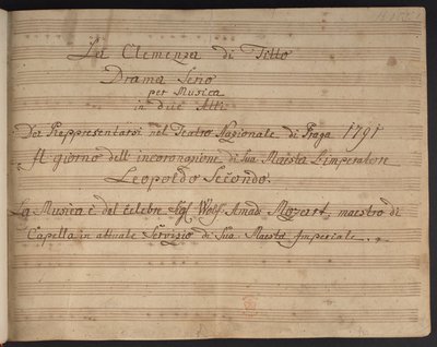 A kotta címlapja La Clemenza di Tito alkotó: Czech School