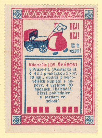 Egy babakocsit toló nő alkotó: Czech School