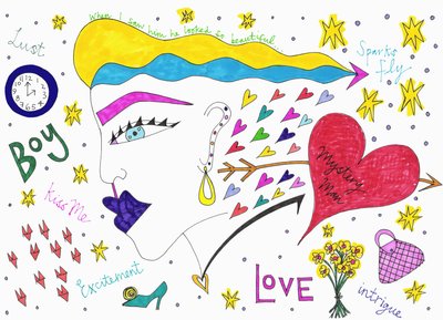 Sparks Fly, 2017 (filctoll papírra) alkotó: Daisy de Villeneuve