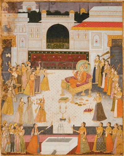 Egy esti előadás Maharaja Abhai Singh számára alkotó: Dalchand