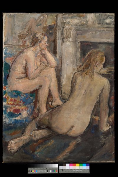 Két pihenő modell, 1939 (olaj, vászon) alkotó: Dame Ethel Walker