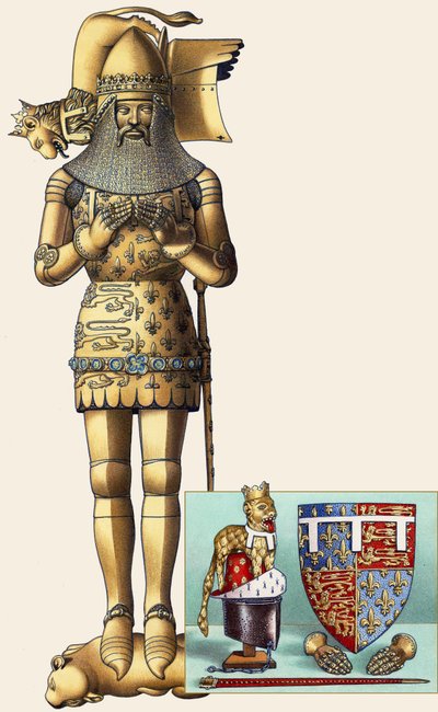 Edward, a fekete herceg (1330-76) (gouache, papír) alkotó: Dan Escott