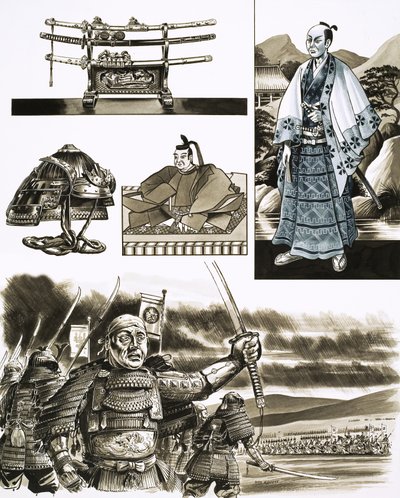 A szamuráj mestersége a rablás és az erőszak (gouache, papír) alkotó: Dan Escott