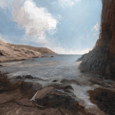 Castle Cove-i strand alkotó: Dan Hobday