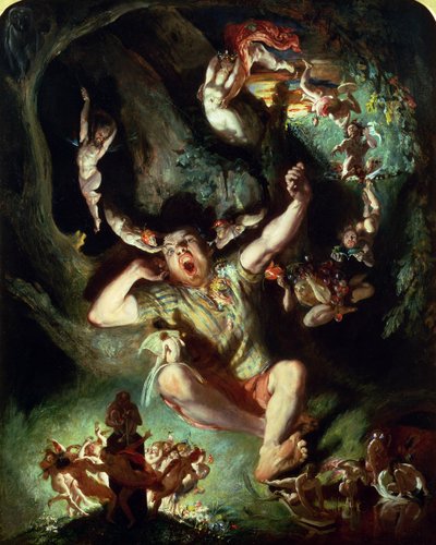 The Disentment of Bottom, "A Szentivánéji álom" IV. felvonás I. jelenetéből, William Shakespeare (1564-1616) (olaj, vászon) alkotó: Daniel Maclise