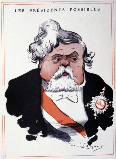 Armand Fallières (1841-1931) francia államférfi portréja, Losques. alkotó: Daniel de Losques