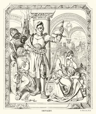 lovagiasság (metszet) alkotó: Daniel (after) Maclise