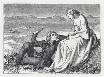 Illusztráció Tennyson A hercegnő című verséhez (metszet) alkotó: Daniel (after) Maclise