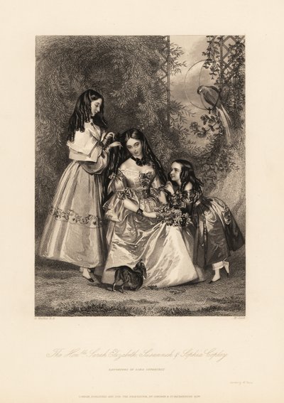 Sarah Elizabeth, Susannah és Sophia Copley, John Copley lányai alkotó: Daniel (after) Maclise