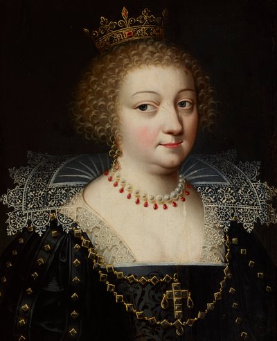 Anna osztrák királynő portréja (1601–1666) alkotó: Daniel (studio of) Dumonstier