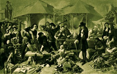 Nagy Péter a Deptford Dockyardban alkotó: Daniel 1806 70 Maclise