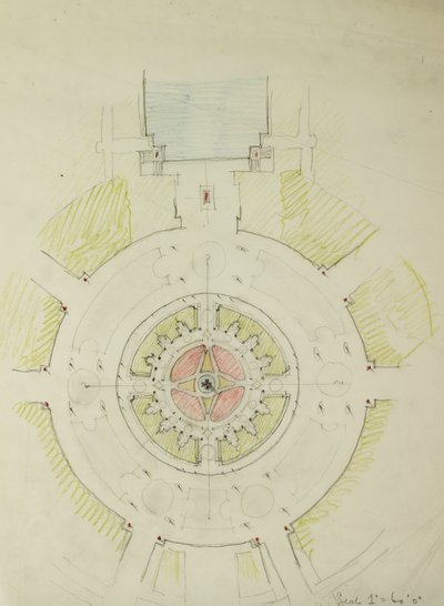 Potomac Round Point, Washington D.C., Tervvázlat, 1909. alkotó: Daniel Burnham