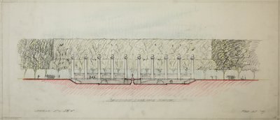 Potomac Round Point, Washington D.C., Metszetvázlat, 1909. alkotó: Daniel Burnham