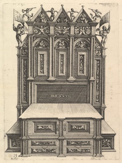 Ágytervezés, 1527. alkotó: Daniel Hopfer
