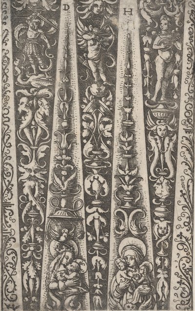 Design for the Channels of Fluted Armor, kb. 1515. alkotó: Daniel Hopfer
