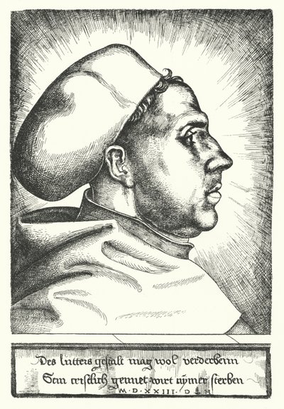 Luther Márton német protestáns reformátor alkotó: Daniel Hopfer