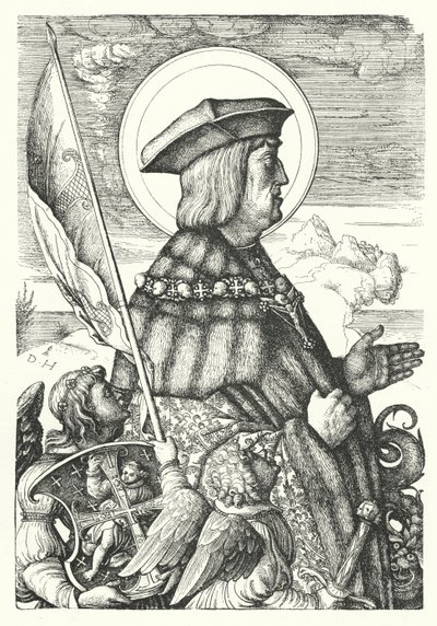 I. Maximilianus, Szent-római császár, mint Szent György alkotó: Daniel Hopfer