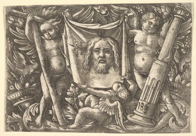 A Sudarium, amelyet két angyal tart, kb. 1515. alkotó: Daniel Hopfer