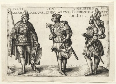 Három érdemes keresztény 1516 után. alkotó: Daniel Hopfer