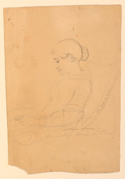Rajz, Annie A Brush, ült, 1841. szeptember 22. alkotó: Daniel Huntington