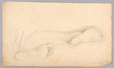 Rajz, Lábpár alja, 1840 alkotó: Daniel Huntington
