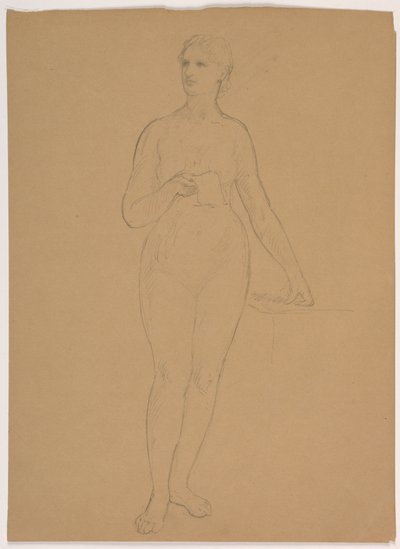 Rajz, Álló női akt, 1850-60 alkotó: Daniel Huntington