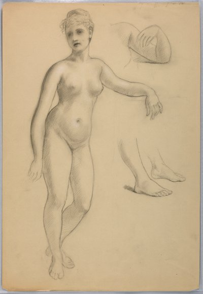 Rajz, Álló női akt, szept., 1860-70 alkotó: Daniel Huntington