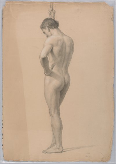 Rajz, Álló férfiakt, 1866 novembere alkotó: Daniel Huntington