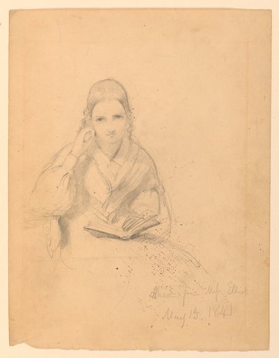 Rajz, Miss Elliot ülve, 1841. május 15. alkotó: Daniel Huntington