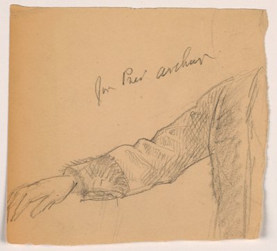 Rajz, Chester A. Arthur elnök jobb karja, 1884 alkotó: Daniel Huntington