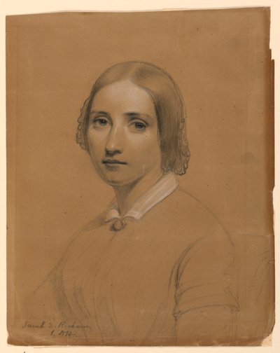 Rajz, Sarah E. Richards, nővér, 1841 alkotó: Daniel Huntington