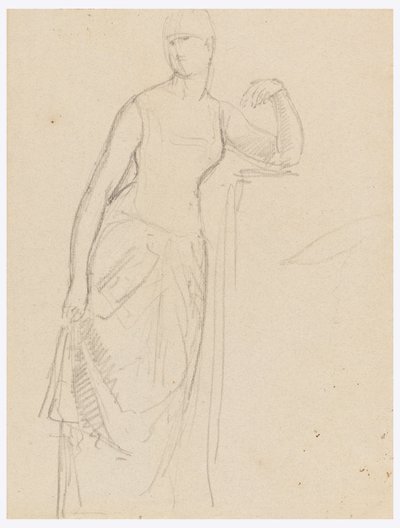 Rajz, Vázlat Bella Worsham asszony portréjához, 1878 alkotó: Daniel Huntington