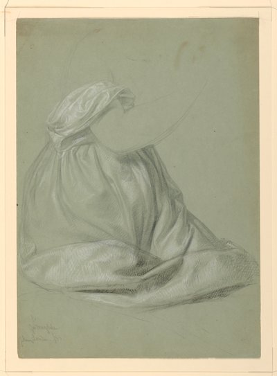 Rajz, Tanulmány az "A Magdalen"-hez, D, 1852. november 19. alkotó: Daniel Huntington