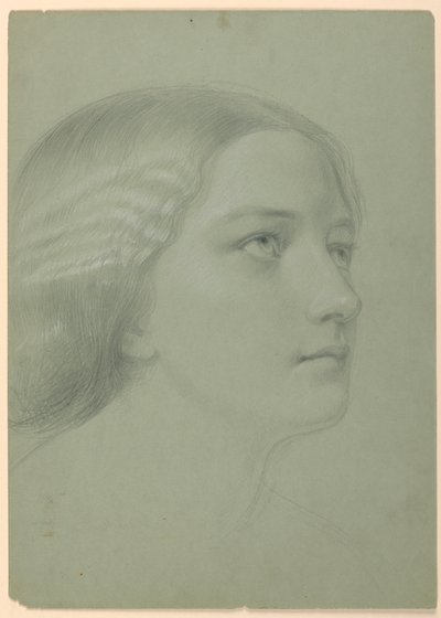 Rajz, Tanulmány "A Magdalenához", F, 1852 alkotó: Daniel Huntington