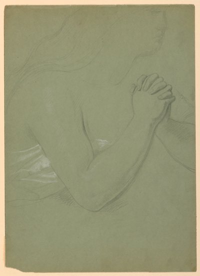 Rajz, Tanulmány "A Magdalenához", F, 1852 alkotó: Daniel Huntington
