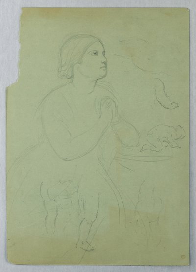 Rajz, Tanulmány a "Társadalom, 1845 alkotó: Daniel Huntington