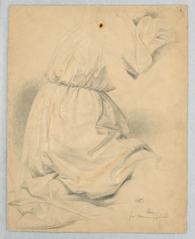 Rajz, tanulmány a "Communio of t"-hez, 1846 alkotó: Daniel Huntington