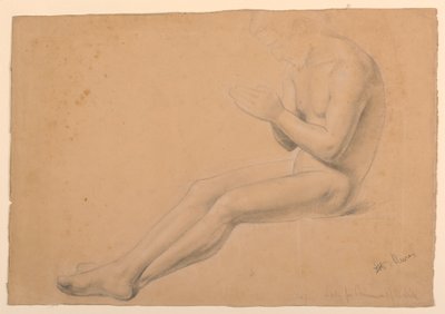 Rajz, Tanulmány a "Betegek áldozásához", 1844-45 alkotó: Daniel Huntington