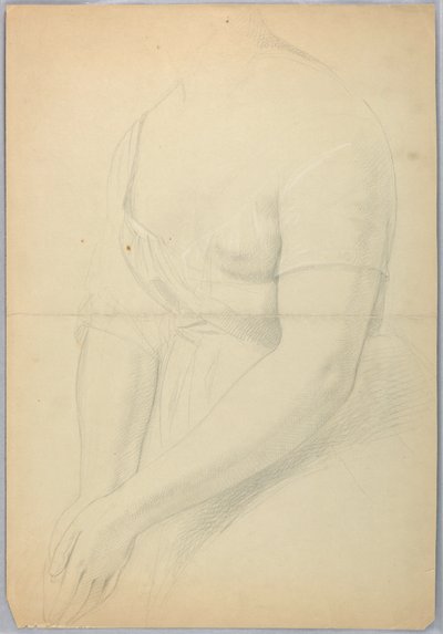 Rajz, tanulmány a "C" duplikátumához, 1850 alkotó: Daniel Huntington