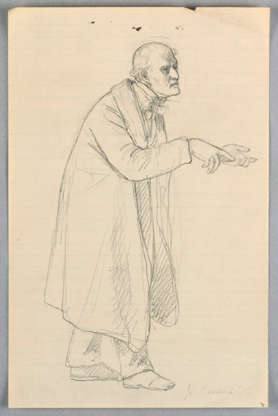 Rajz, tanulmány a "Tudományos csoporthoz", 1858 alkotó: Daniel Huntington