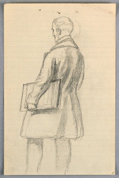 Rajz, tanulmány a "Tudományos csoporthoz", 1858 alkotó: Daniel Huntington